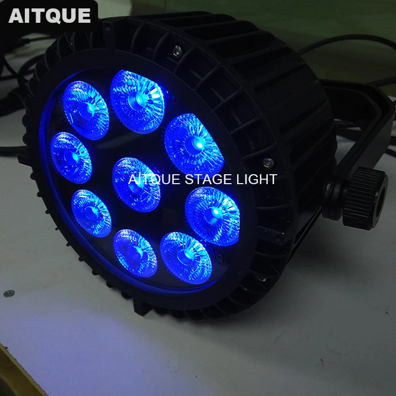 16 Lote China Equipamentos dj Par Led Mini 9×15 w Led Par 5in1 Dmx512 Levou Par 64 Luz Levou Luz Par Plana