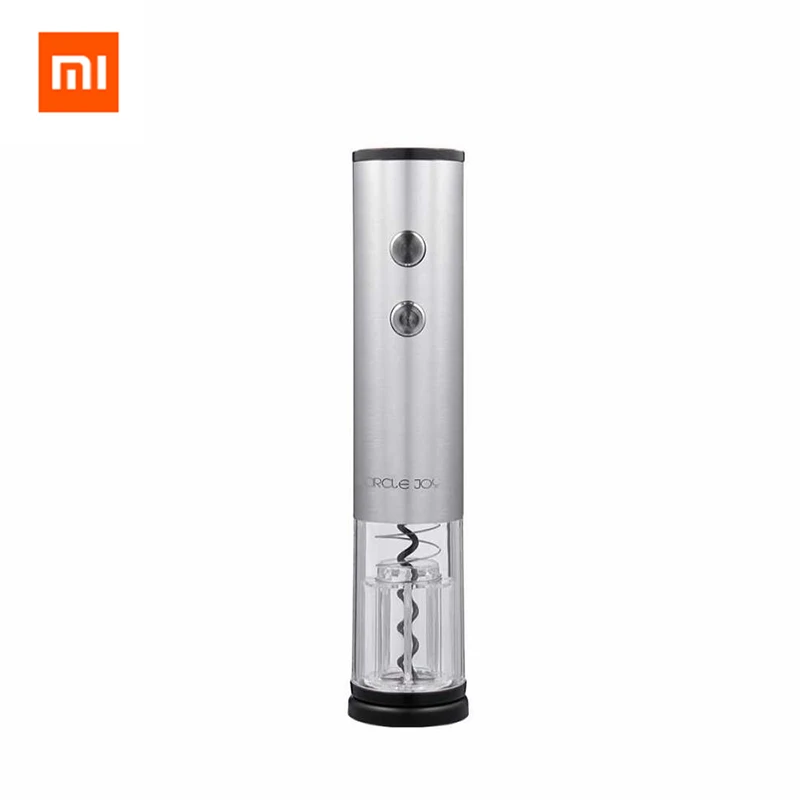Xiaomi Mijia CIRCLE JOY автоматическая бутылка Красного вина из нержавеющей стали Электрический штопор фольга резак база пробковый инструмент - Цвет: Silver