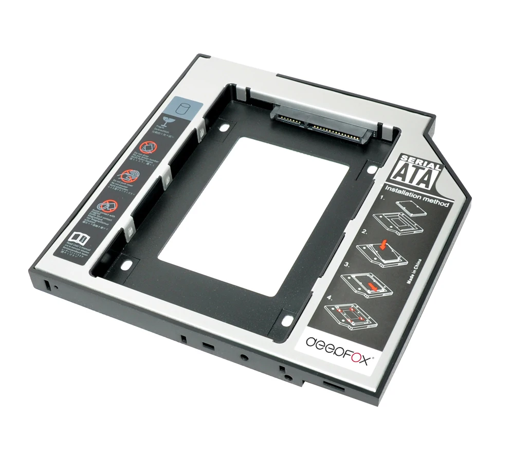 DeepFox пластик Optibay 2nd HDD Caddy 9,5 мм SATA3.0 2," SSD CD DVD на HDD, чехол-корпус cd-rom ODD 10 шт