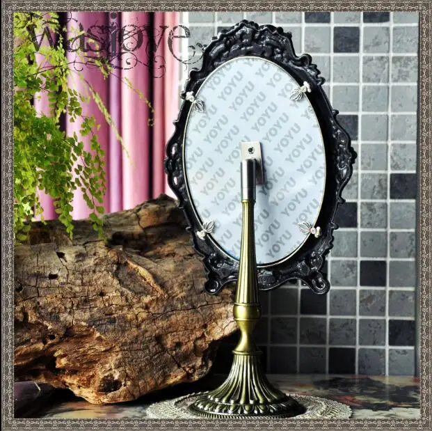 one face retro desktop makeup mirror for vanity table antique framed mirror for home decoration round mirror J015 one face retro desktop makeup mirror for vanity table antique framed mirror for home decoration round mirror J015