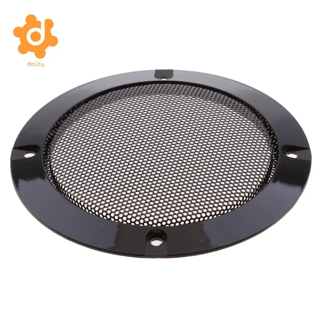 

4 Inches Speaker Grills Cover Case with 4 pcs Screws for Speaker Mounting Home Audio DIY - 124mm Outer Diameter Black