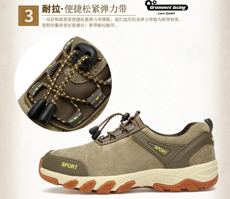 SusuGrace Outdoor Men Hiking Shoes Waterproof Climbing boots Breathable Tactical Combat Boots Desert Training Sneakers Anti-Slip