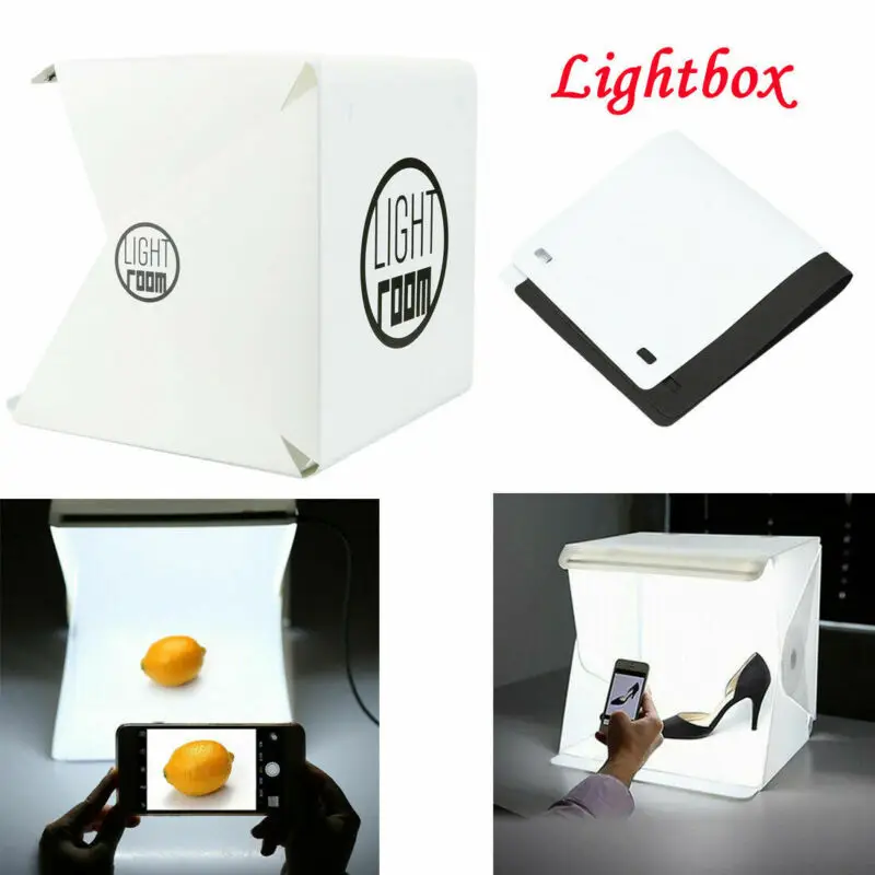 US Light Room Photo Studio Photography Lighting Tent Kit Backdrop Cube Mini Box