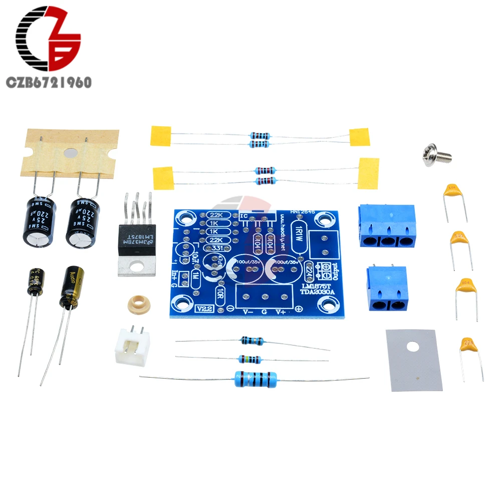 20 Вт LM1875T HiFi моно канал стерео аудио усилитель мощности плата Регулируемая 14 Гц-100 кГц для сабвуферного динамика DIY Kit