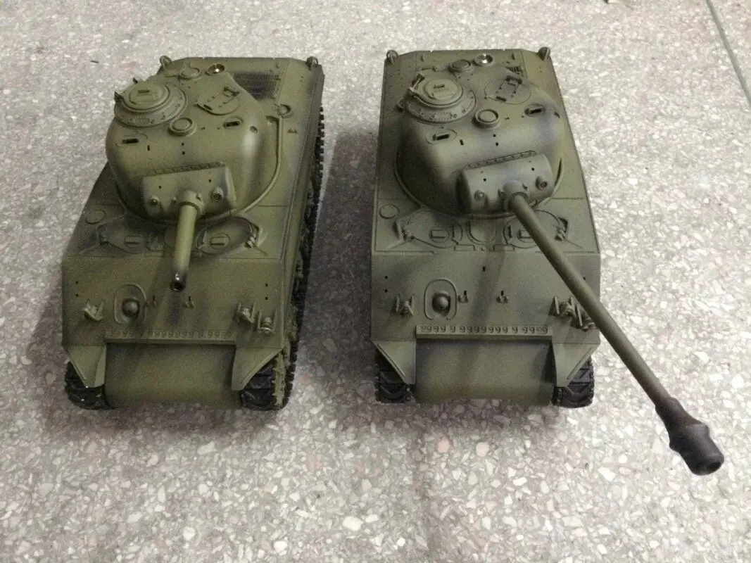 

2.4Ghz Henglong 1/16 Scale USA M4A3 Sherman Plastic Version RTR RC Tank 3898 With Fury Barrel