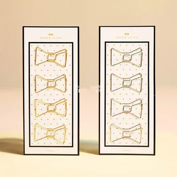 

cute paperclip book mark Bow clip diy accessories bookmark bookend clip metal paper clip gold silver paper clips
