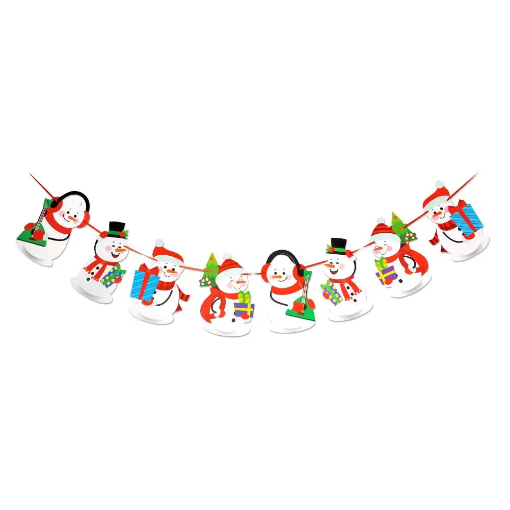 Рождественская гирлянда украшение для дома елочные украшения Санта Снеговик Noel флаги Рождественский подарок счастливый год - Цвет: 09