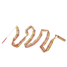 Дизайн танцевальная лента для занятий спортом, ритмических танцев гимнастический стержень арт балетная палочка 3,6 м 5 цветов