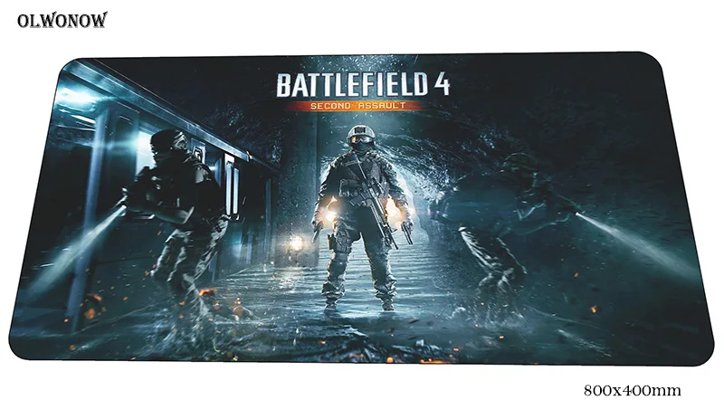 Игровой коврик для мыши battlefield, игровой коврик для мыши 800x400x3 мм, аксессуары для ноутбука, ПК, эргономичный коврик для ноутбука