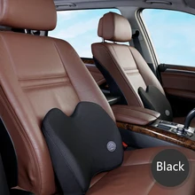 Автомобильная подушка из хлопка с эффектом памяти, автомобильная поясная подушка для сидения BMW Golf Volvo, универсальная поясничная поддерживающая подушка для стульев, автомобильные аксессуары