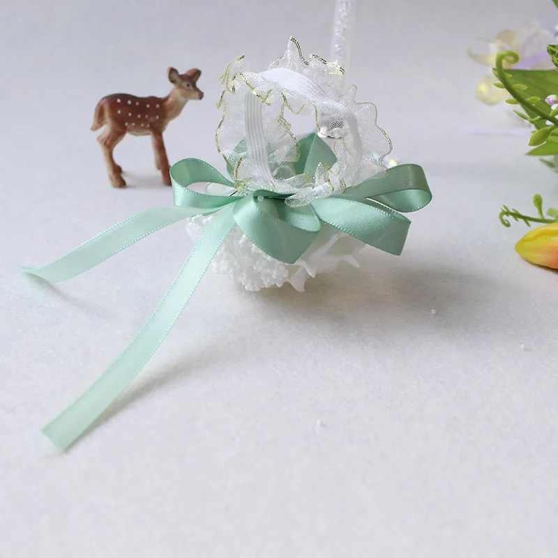 White Pink Red Wedding Rose Wrist Flowers Hand Corsage Boutonniere Pins (9)