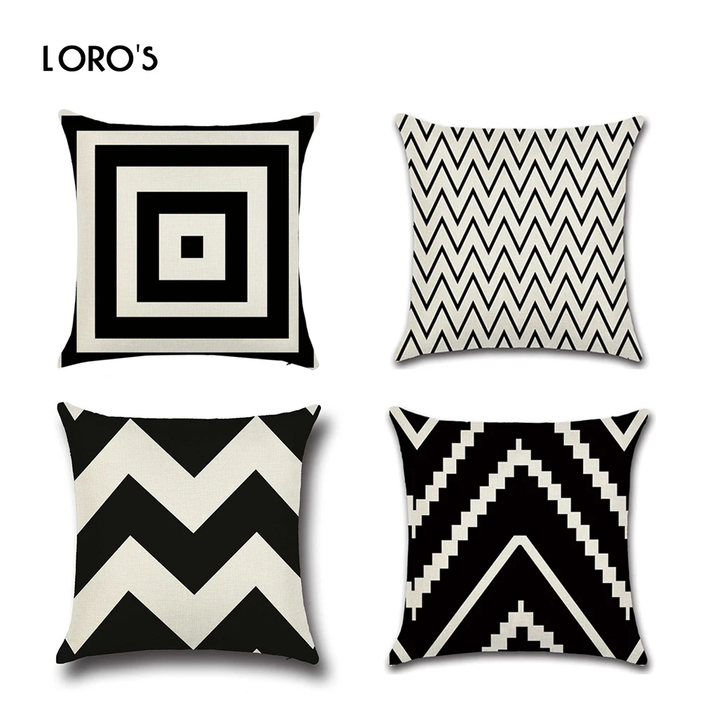 Geometric Pillow Case Linen Pillows Cover Square Painting Pillow Cover