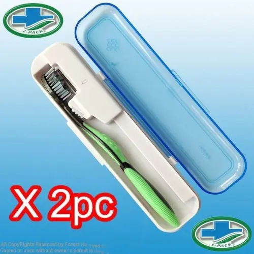 

UV Toothbrush Sterilizer 2pcs oral hygiene TS-103AV household travel UV Toothbrush Holder Ultraviolet Sterilize with toothbrush