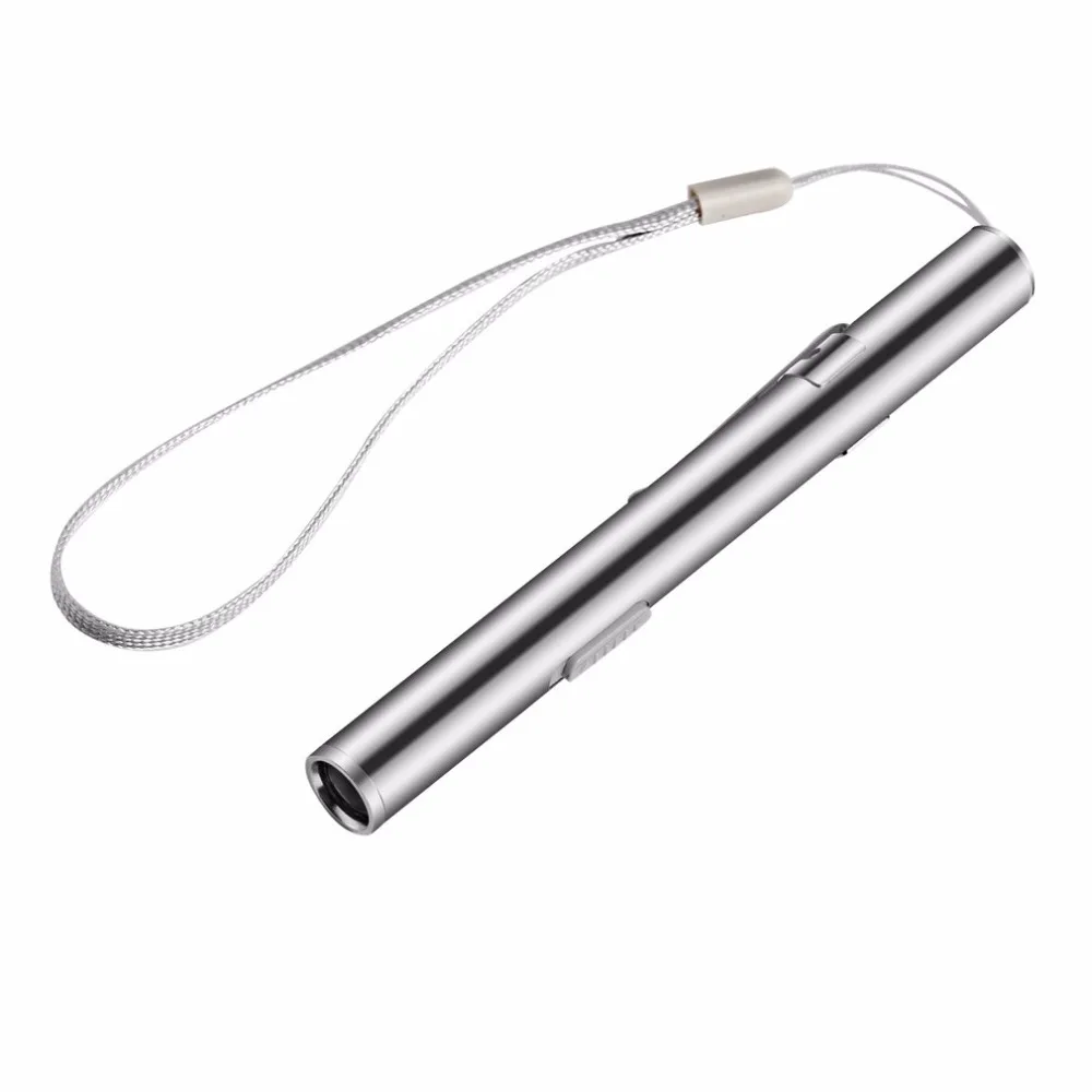 Профессиональная Медицинская удобная портативная ручка в форме USB Перезаряжаемый светодиодный мини-фонарик факел жесткий свет с зажимом из нержавеющей стали