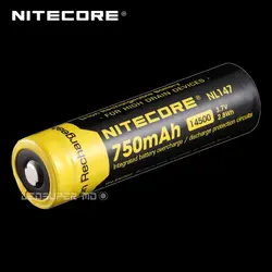 2 ШТ. Оригинал Nitecore NL147 Литий-Ионный Аккумулятор Перезаряжаемые Батареи 14500 с 750 мАч 3.7 В 2.8Wh
