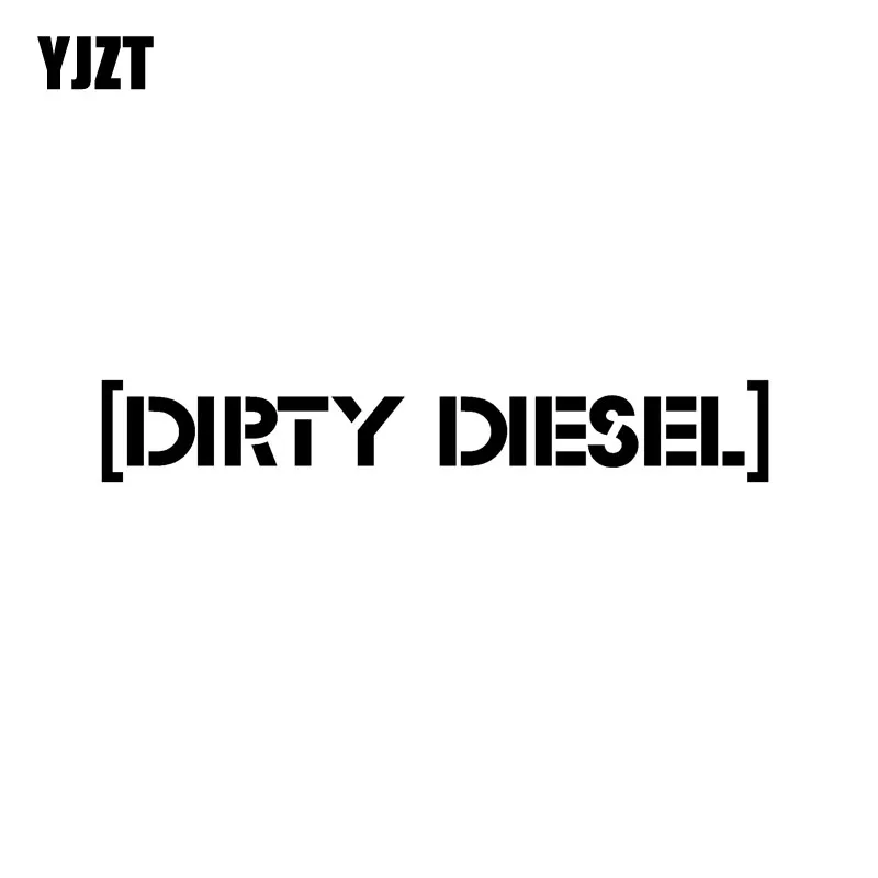 

YJZT 13.6CM*2.1CM Funny DIRTY DIESEL High-quality Vinyl Decor Car Sticker Decals Black/Silver C11-0620