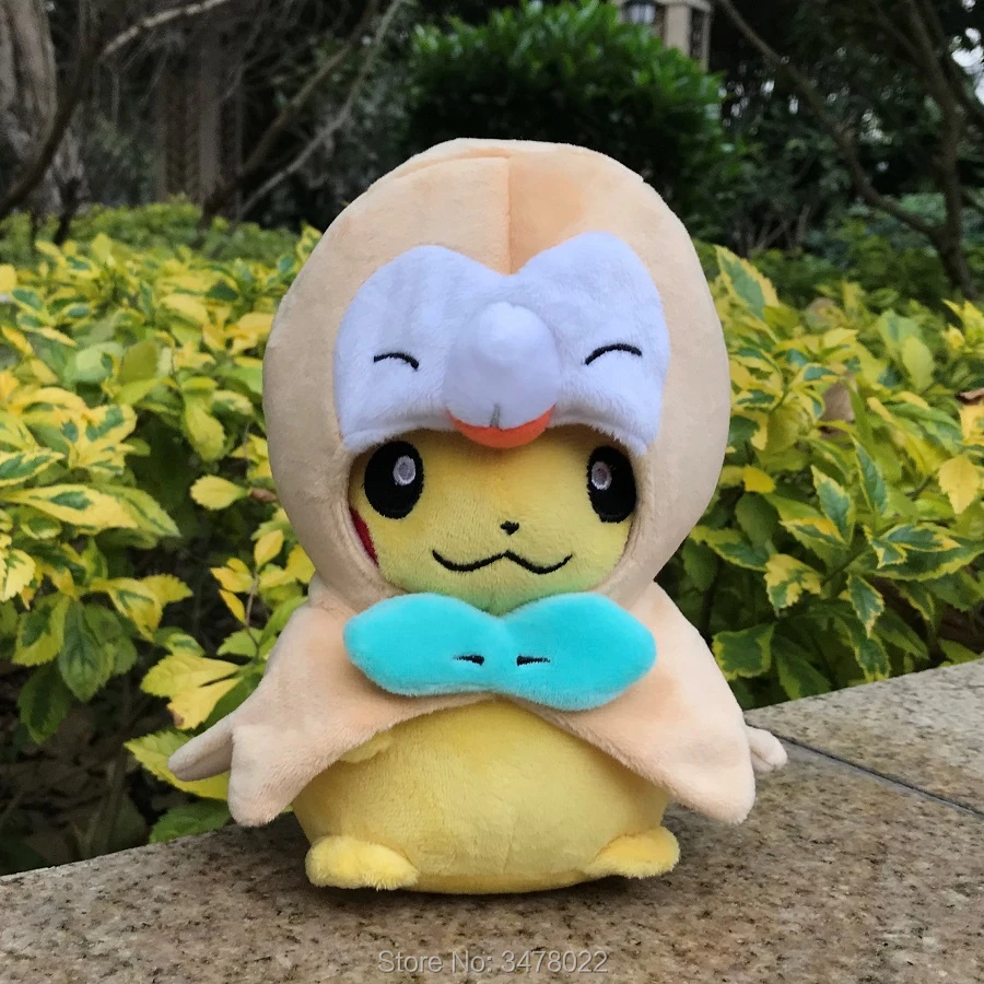 pikachu rowlet plush