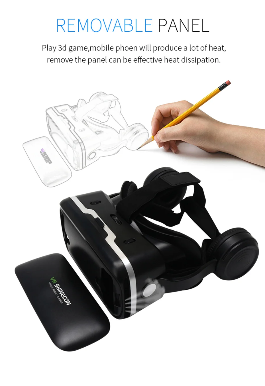  vr headset virtual reality goggles cardboard 3d glasses    3    