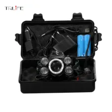 

5* T6 Headlight 40000Lums Zoomable Headlamp Rechargeable flashlight Head lamp+2*18650 Battery+DC/AC Charger+Free BOX