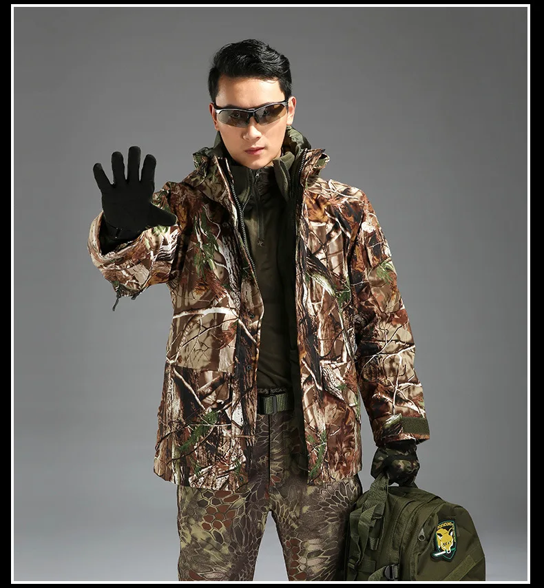 Тактическая одежда Airsofts Wehrmacht Cs Go, камуфляжный костюм для мужчин, зимняя теплая Военная Униформа с капюшоном, 2 в 1, водонепроницаемая военная форма