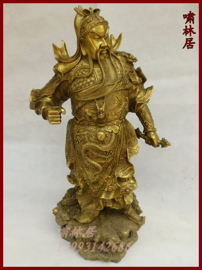 

Carving Work of Art Bronze kowloon guan gong flag mammographies guan gong guan gong 68cm big