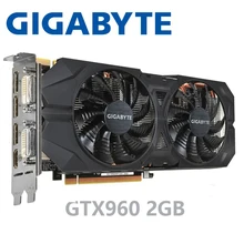Б/у Видеокарта Gigabyte PC для настольного компьютера, оригинальная Видеокарта GTX 960 2 Гб 128 бит GDDR5 для видеокарт nVIDIA VGA Geforce GTX960 2G