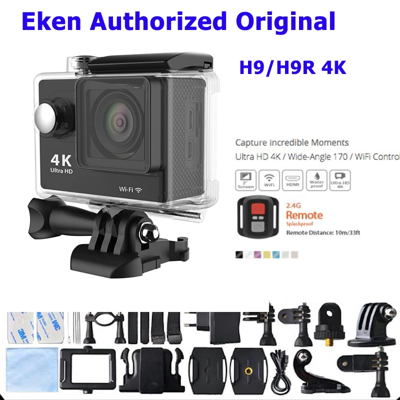 Prix pour D'origine Eken H9/H9R ultra hd 4 k d'action caméra 25FPS WIFI Étanche Sport Action Caméra Caméscope Prix pour D'origine Eken H9/H9R ultra hd 4 k d'action caméra 25FPS WIFI Étanche Sport Action Caméra Caméscope
