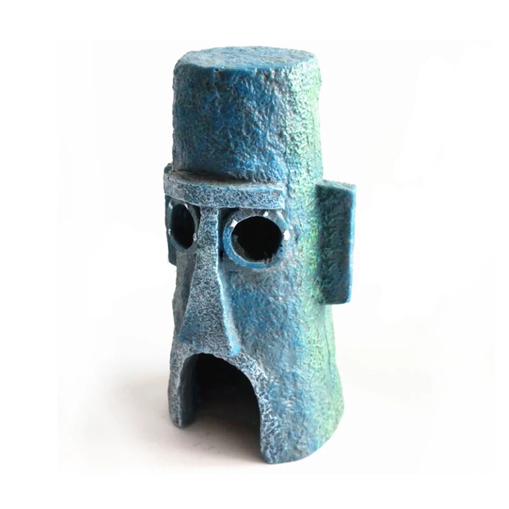 

House Decoration Human face Landscaping Aquarium Home Resin Ornaments Cartoon 7.5*7.5*14.5cm