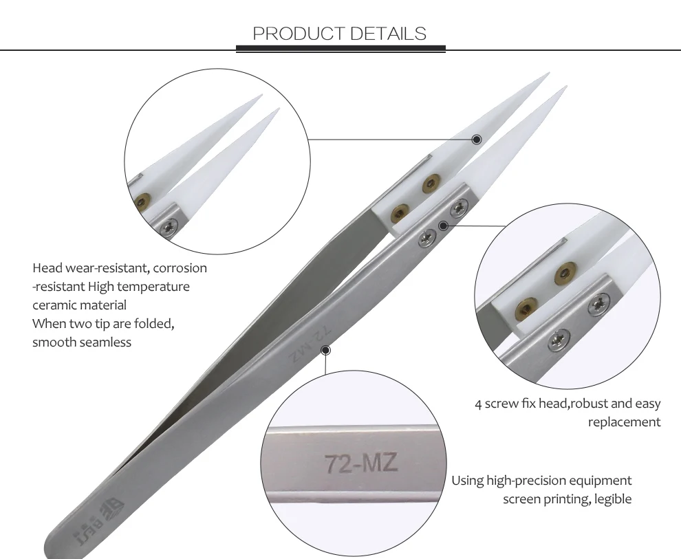 72-MZ керамический пинцет в последнее время популярный для сухой травы аксессуары для электронной сигареты керамический пинцет