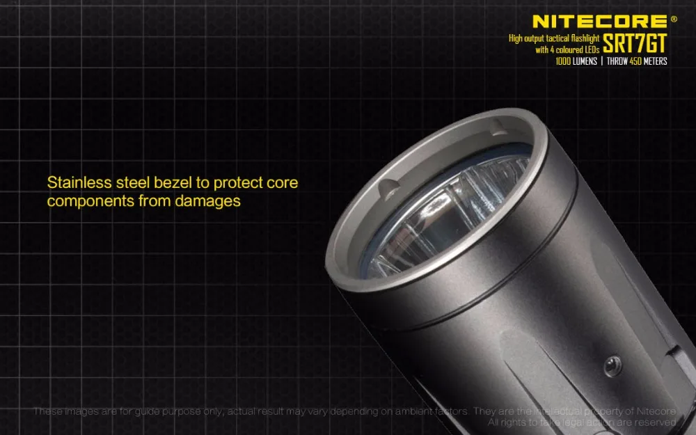 Nitecore Cree Xp-l v3 Vermelho Verde Azul uv Led Lanterna Max 1000lm Feixe Distância 450 Metro Tático Tocha Caça Luz Srt7gt oi 12 Luzes e Iluminação