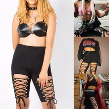 Сексуальные женские летние крест-накрест на шнуровке короткие шорты для велоспорта крутые шорты для йоги Великобритания