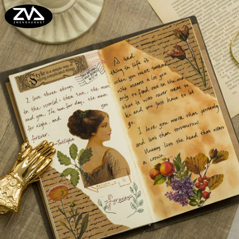 

5pcs/lot Retro plants cartoon pvc sticker decoration sticker diy Cartoon Scrapbooking Stickers for album creative stationer