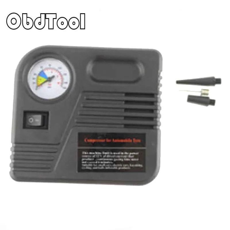 OBDTOOL Новый Портативный автомобильный воздушный насос Авто электрический