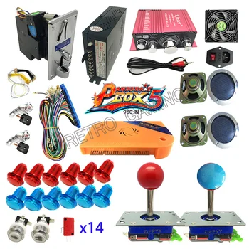 

Arcade parts Bundles kit With Pandora Box 5 upgrade version VGA & HDMI output Joystick LED Button for DIY Arcade Cabinet Machine