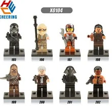 Одиночная строительных блоков космический The Force Awakens Chewbacca Kylo Ren Han Solo подарок фигурки Кирпичи игрушки для детей X0104