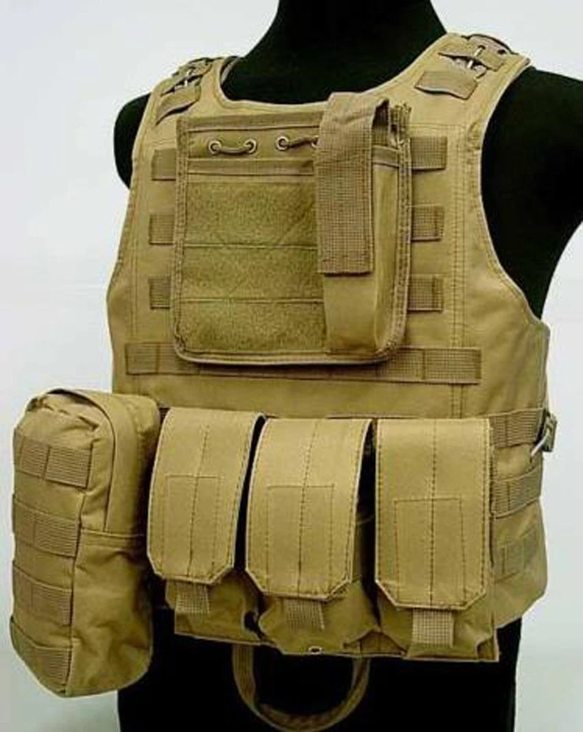 USMC táctico militar Airsoft chaleco portador de placa de de combate, barro, - AliExpress