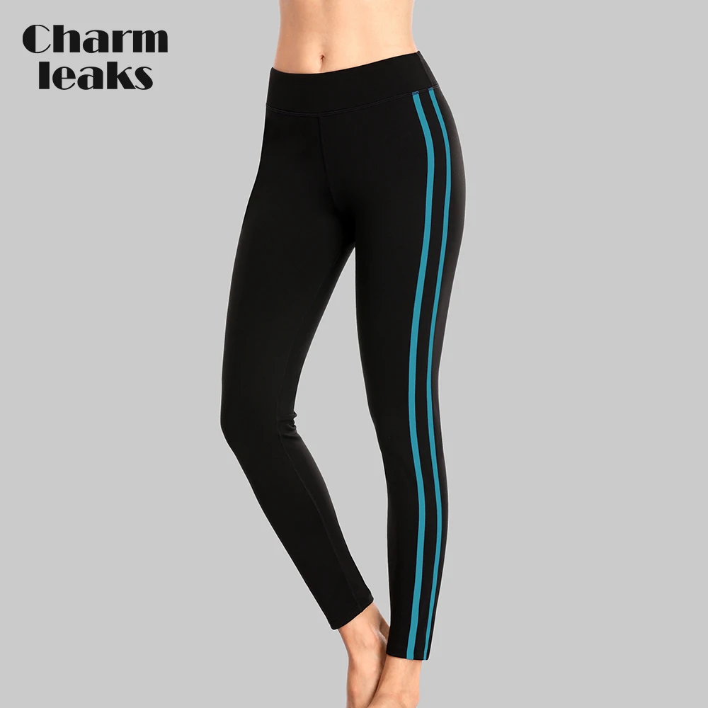 

Charmleaks Women Yoga Pants Women Slim High Waist Sports Pants Gym Fitness Elastic Trousers Jogging Sport Wear