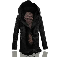 Зимняя мужская длинная куртка с капюшоном, толстое теплое хлопковое пальто, свободная верхняя одежда большого размера, Мужское пальто в стиле милитари, Топ 5XL 6XL