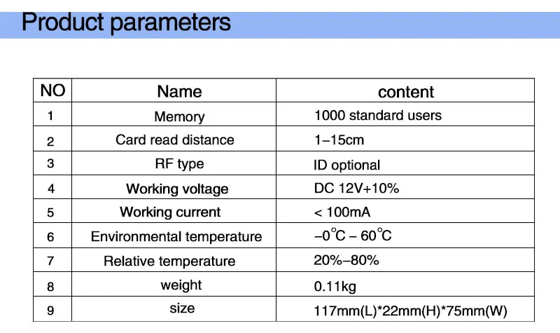 RFID автономный контроль доступа card reader с жестким клавиатуры, дома/квартиры/фабрика, 2 шт. матерью карты, 10 шт. ID метки, мин: 1 шт