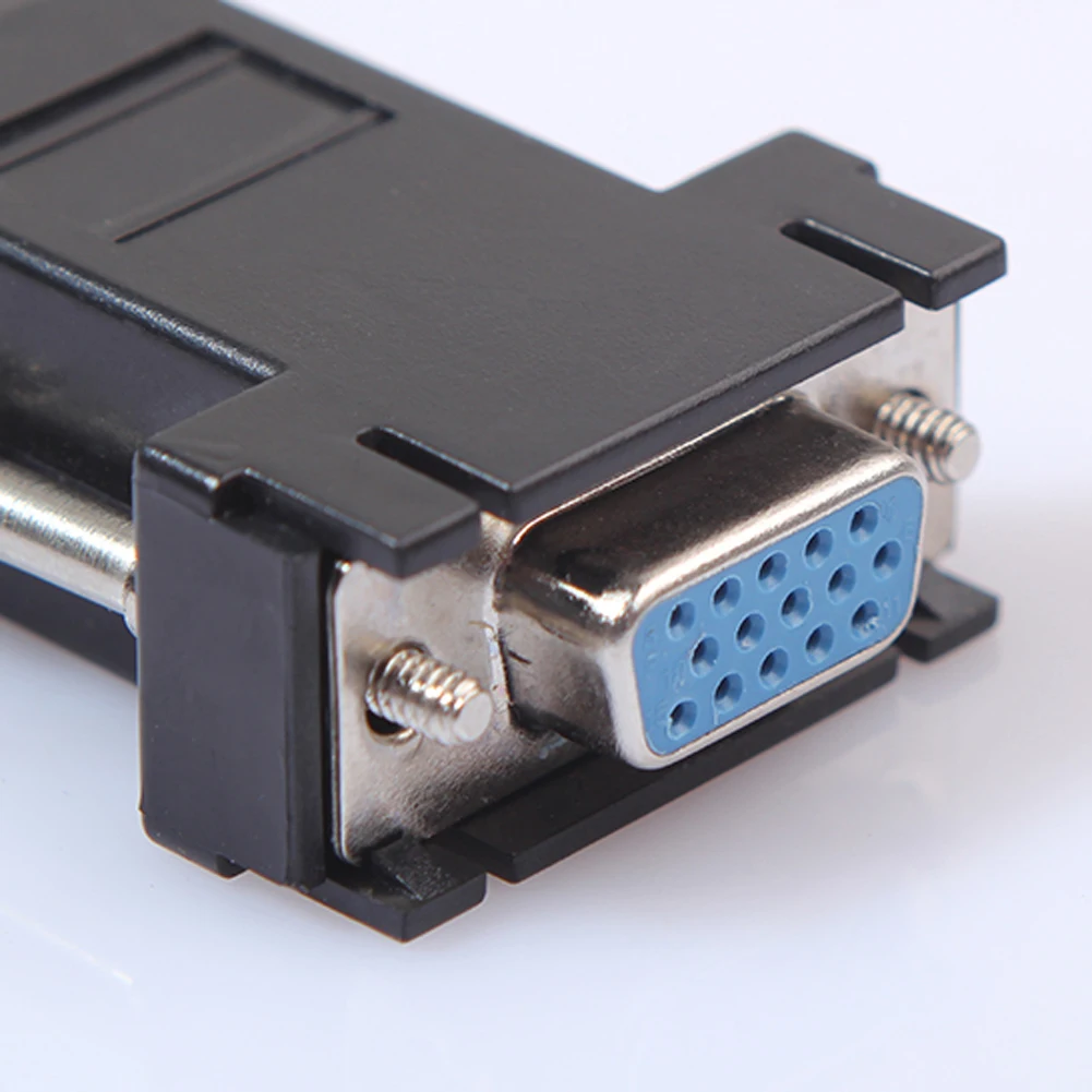 VGA Extender Разъем Женский/Мужской к LAN CAT5 CAT5e/6 RJ45 Ethernet Женский адаптер конвертер Connector Вилки для компьютера