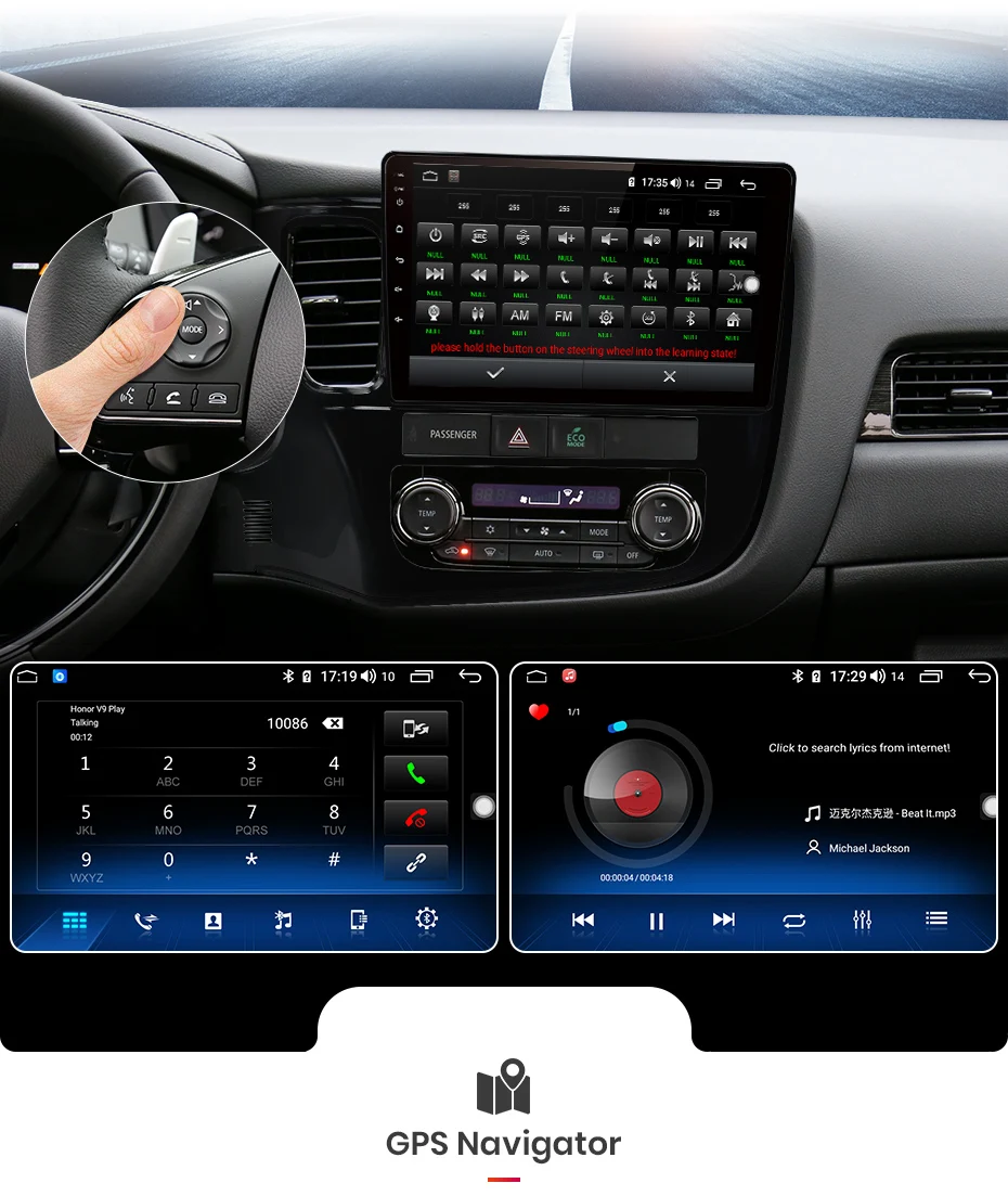 Clearance AWESAFE 2Din Android 8.1 4+64G CarPlay GPS Radio Audio Multimedia Player For Mitsubishi Outlander 3 2012 2014 2018 2 Din no DVD 10