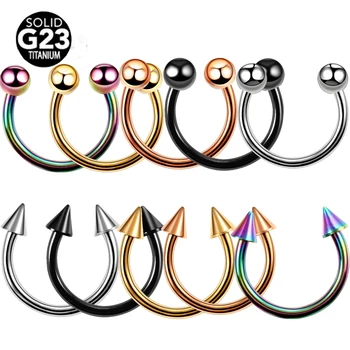 

10pcs/lot G23 Titanium Nose Piercings Helix Piercings Lip Tongue Rings Earring Tragus Piercings Industrial Barbell Body Jewelry