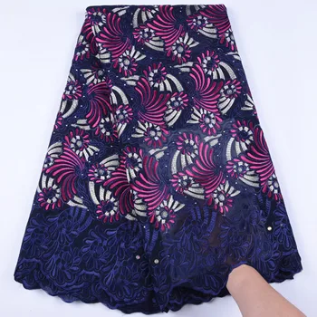 

Swiss Voile Lace In Switzerland High Quality Embroidery African Dry Cotton Lace Fabric For Wedding Party Dress 5 Yards A1643