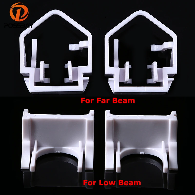 

POSSBAY HID Headlight Bulbs Base Holders Coversion Adapter for Ford Mondeo MK4 Foucs Far/Low Beam Car Light Adapters