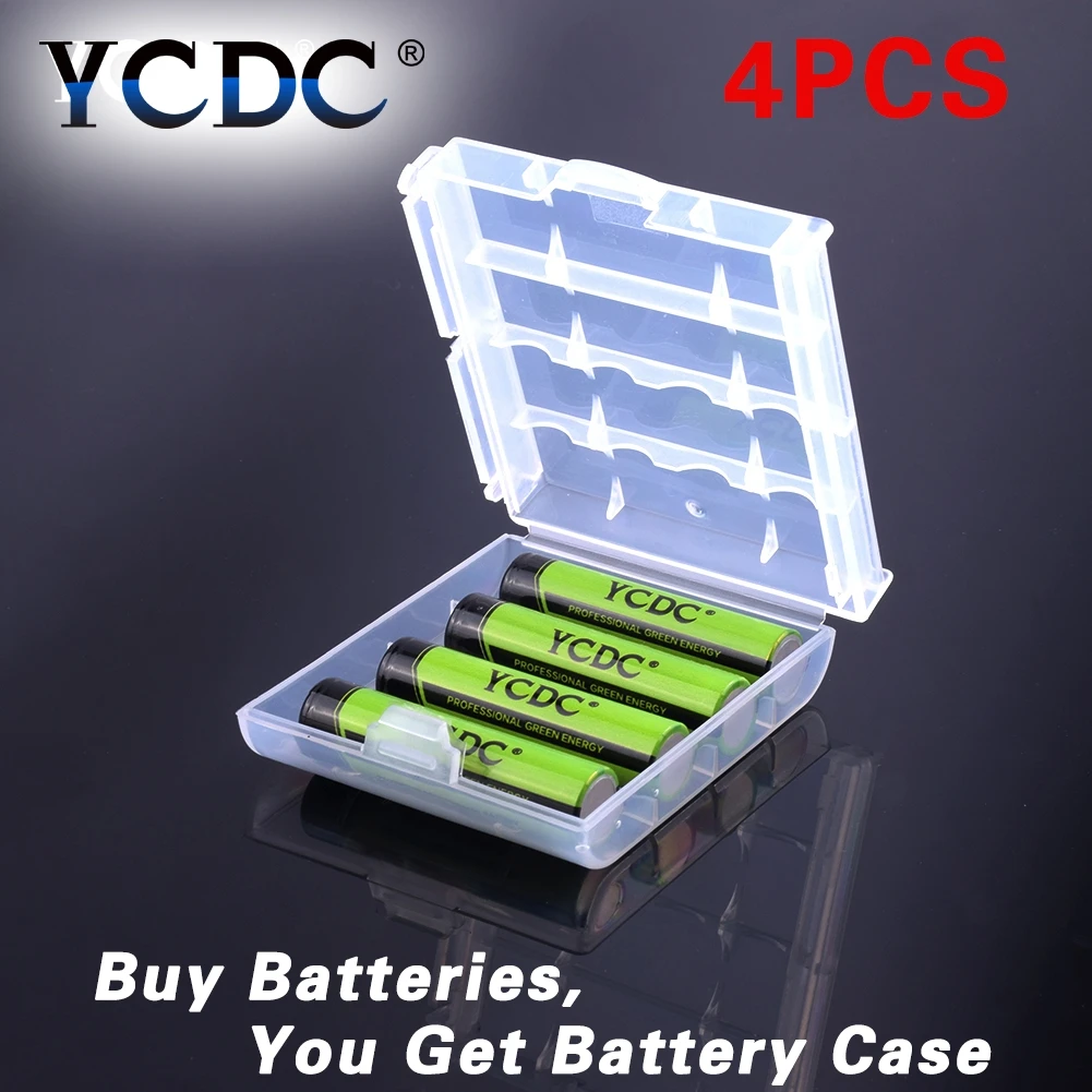 YCDC Лидер продаж! 4 шт YCDC 1,2 V AAA 1000 mAh ni-mh аккумуляторная батарея с батареей Helder Box EE6344