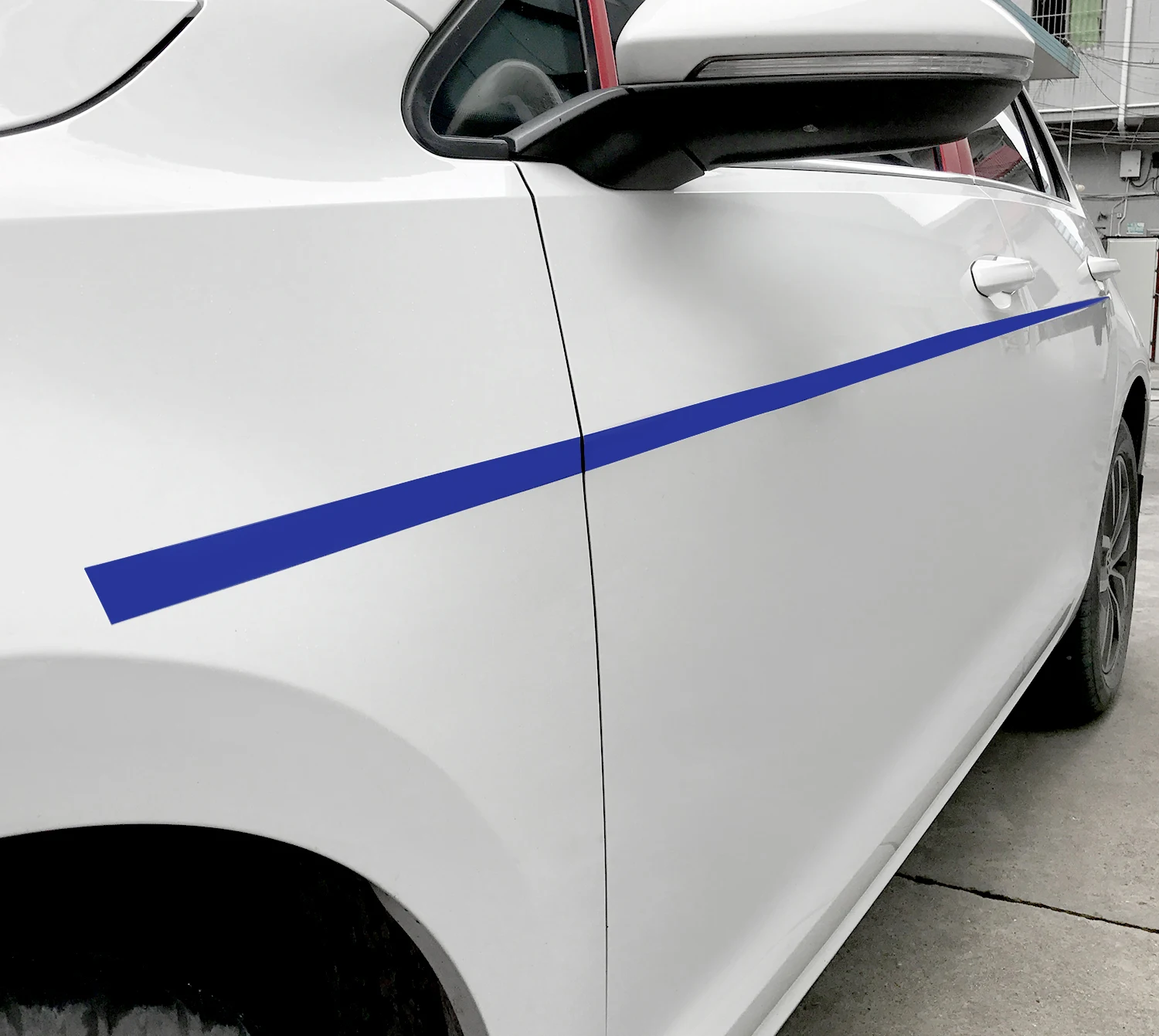 Пара дверь боковая линия пояса крыло тела пленка из углеродного волокна и наклейки на авто-Стайлинг для Volkswagen VW Golf 7 MK7 аксессуары - Название цвета: ice matt blue