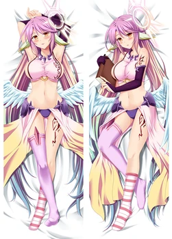 

New Anime NO GAME NO LIFE pillowcase Jibril hugging body pillowcase otaku Dakimakura throw pillow cover