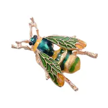 imixlot Insect Bumble Bee Brooch for Women Kids Girls bee jewelry Gold Color Yellow Green Enamel Brooches Jewelry bumble bee bumble bee chunk light tuna in water