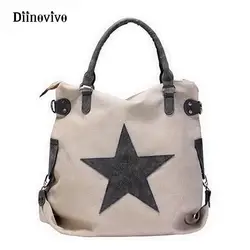 Diinovivo Винтаж Big Star холст сумки унисекс Повседневное многофункциональный дорожная сумка через плечо пляжные сумки WHDV0093