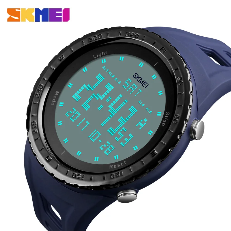 SKMEI Big Dial Sports Watches Men Chrono Countdown Dual Time Electronic Watch Alarm Clock Digital Wristwatches Relogio Masculino skmei sports watches men outdoor shock chrono military watch dual time waterproof led digital wristwatches relogio masculino